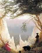 Caspar David Friedrich Chalk Cliffs on Rugen France oil painting artist